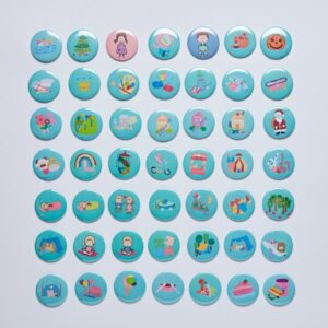 Extraként megvásárolható mágnesek (4,4 cm kerek)