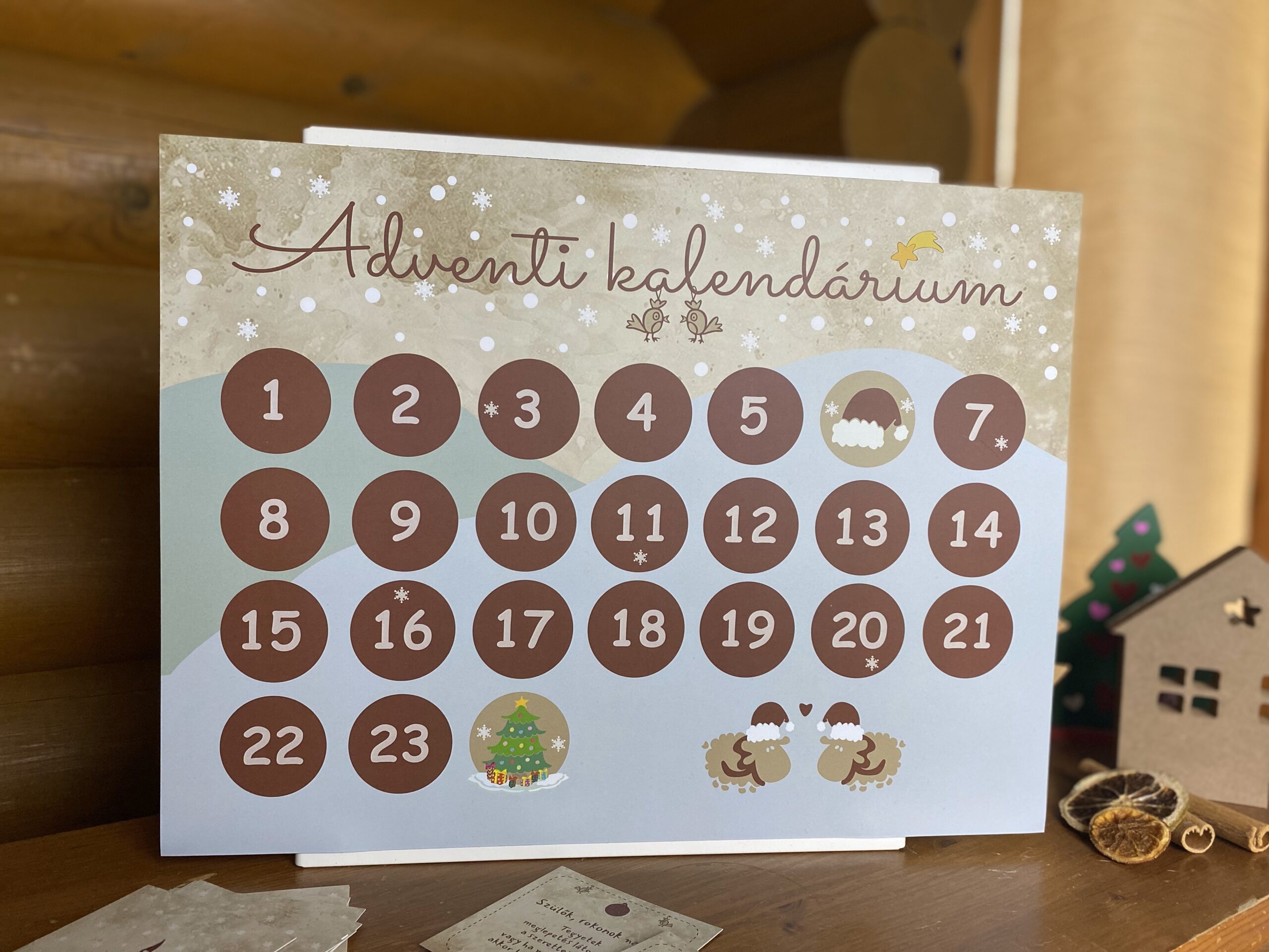 Mágneses adventi naptár, kalendárium felnőtteknek